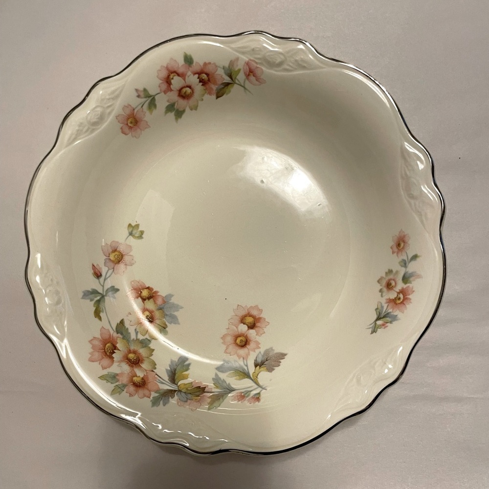 Homer Laughlin Virginia Rose Soup Bowl & Bread Plate